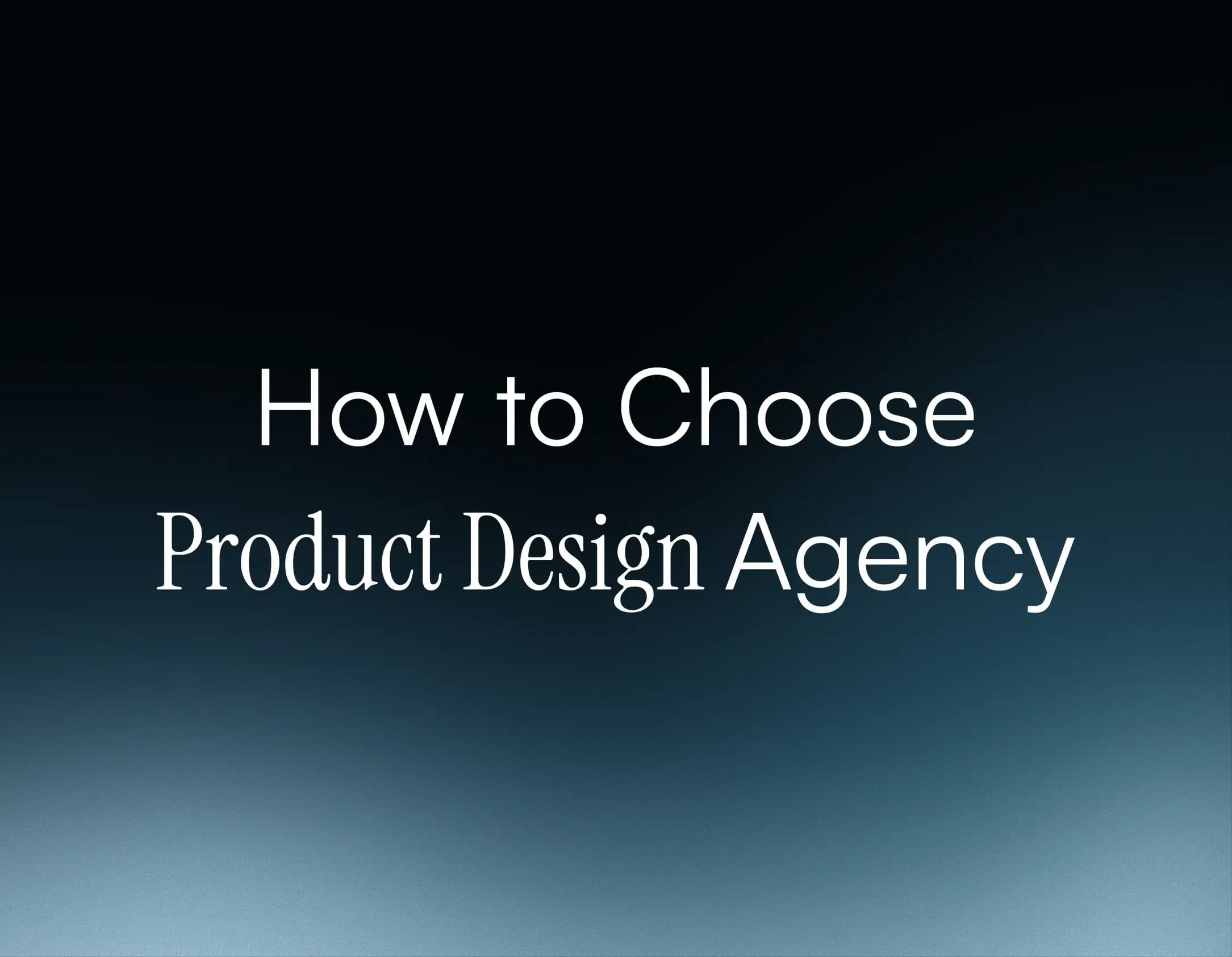 Product design Agency Article