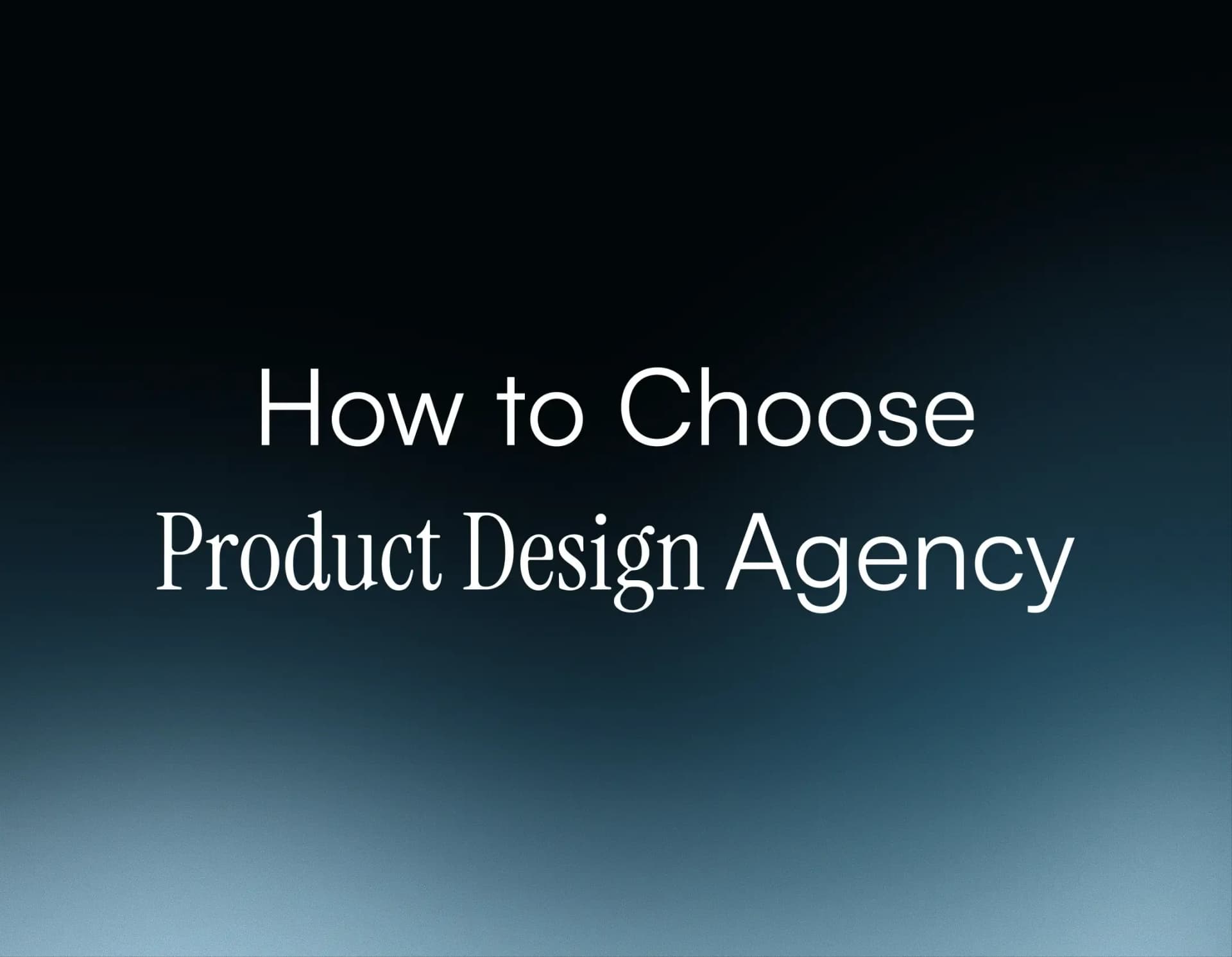Product design Agency Article
